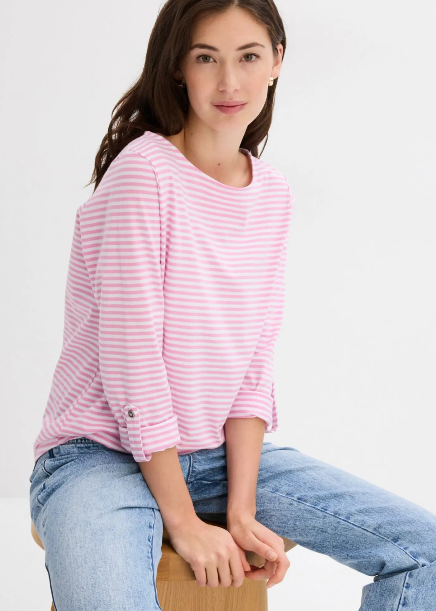 Best Camiseta de manga larga de algodón puro Mujer Camisetas|Novedades