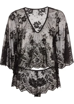Discount Camiseta de manga larga y braga (2 unidades) Mujer Corsés|Lencería