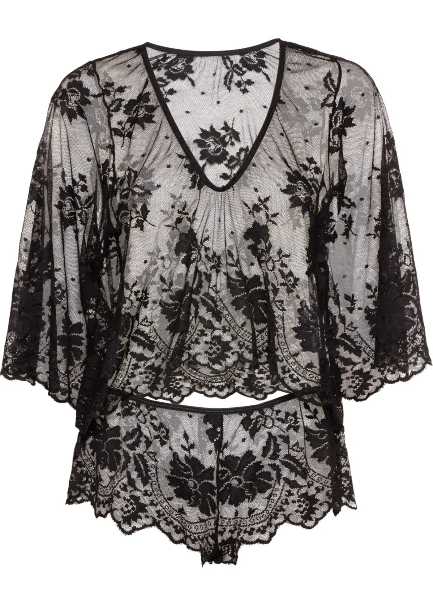 Discount Camiseta de manga larga y braga (2 unidades) Mujer Corsés|Lencería