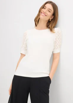 Clearance Camiseta de mezcla de algodón Mujer Camisetas|Novedades