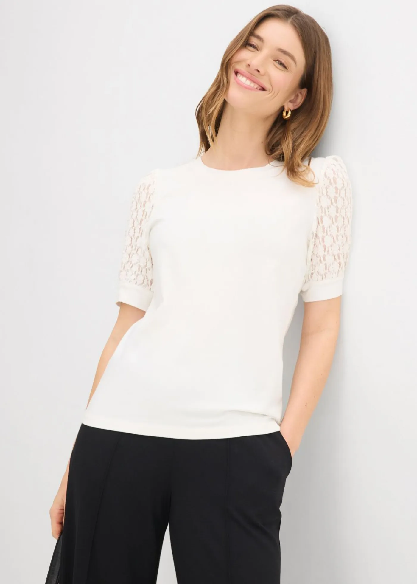 Clearance Camiseta de mezcla de algodón Mujer Camisetas|Novedades