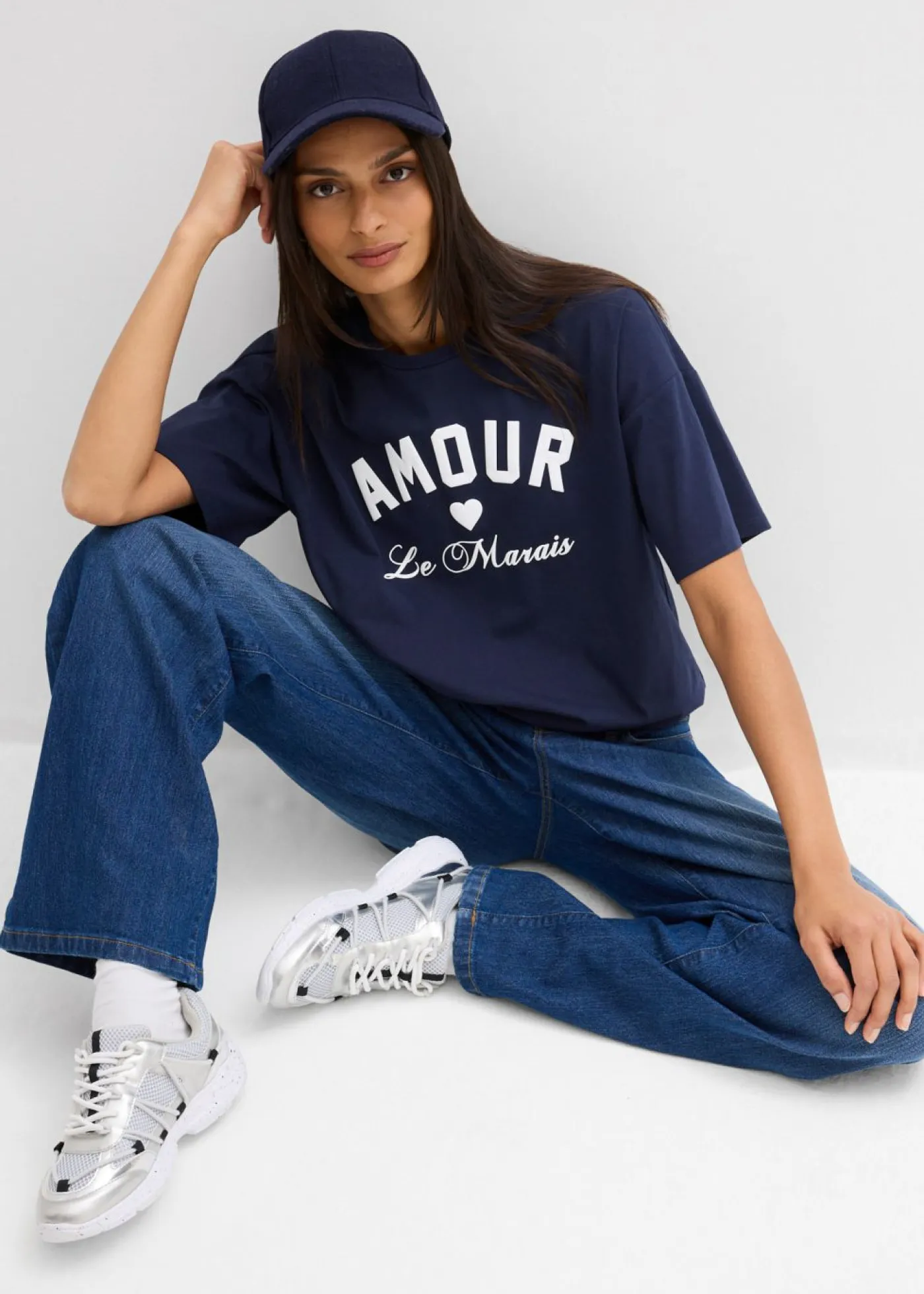 Online Camiseta de mezcla de algodón elástico Mujer Camisetas