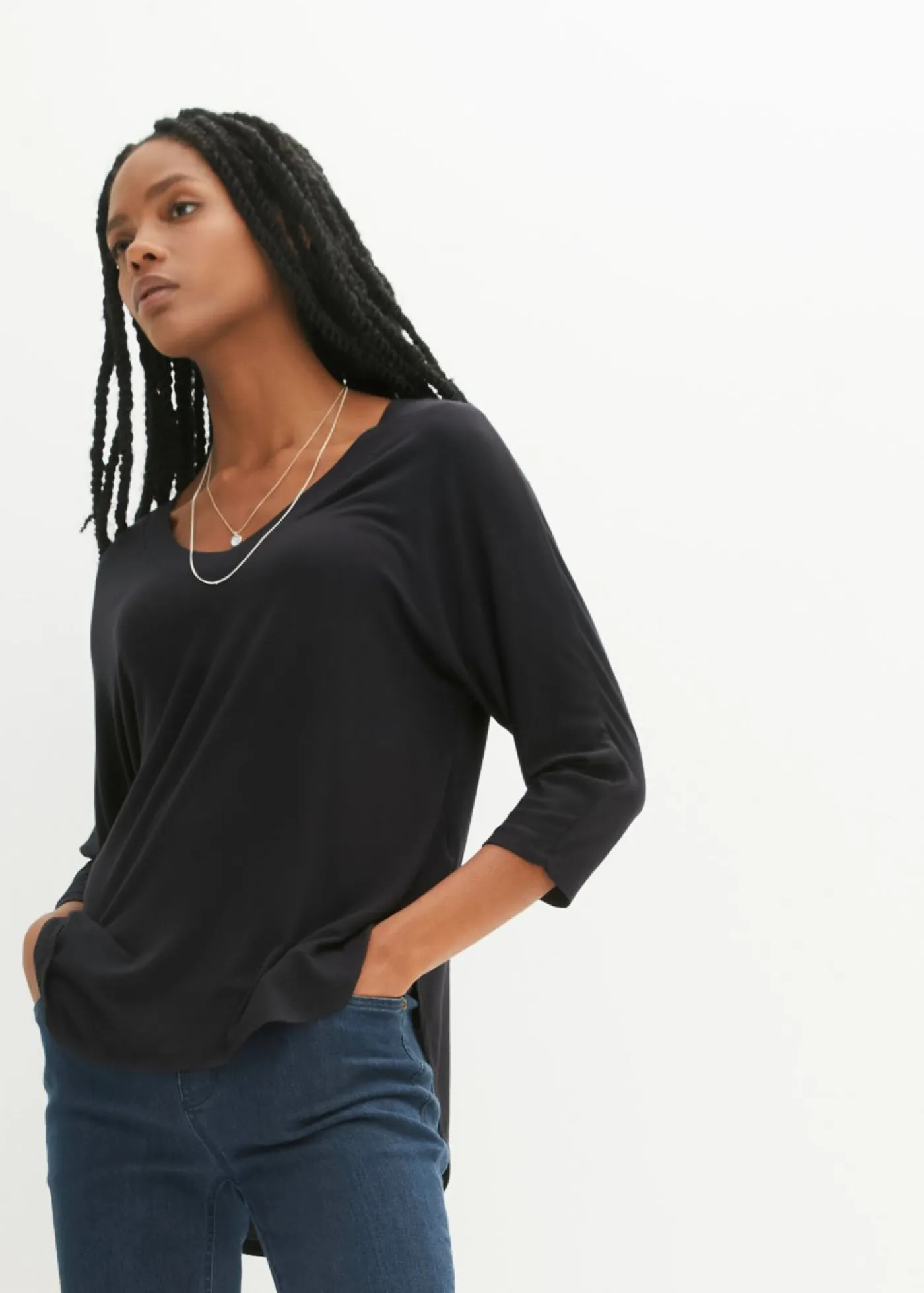 Best Camiseta de mezcla de viscosa fluida Mujer Camisetas|Novedades