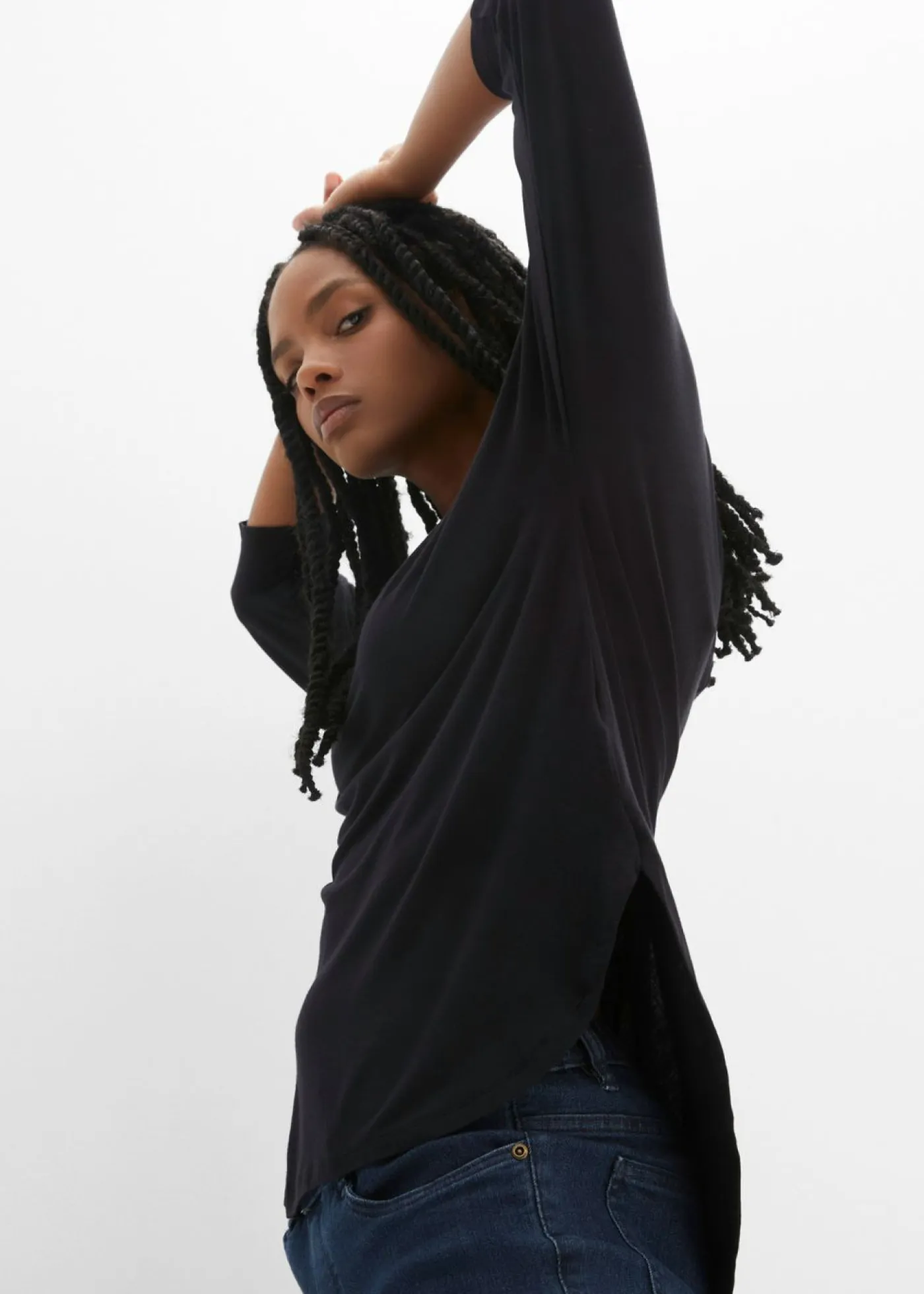 Best Camiseta de mezcla de viscosa fluida Mujer Camisetas|Novedades