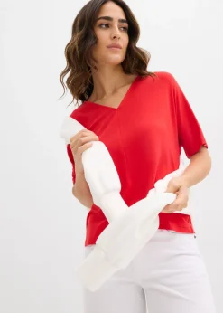 New Camiseta de mezcla de viscosa Mujer Camisetas
