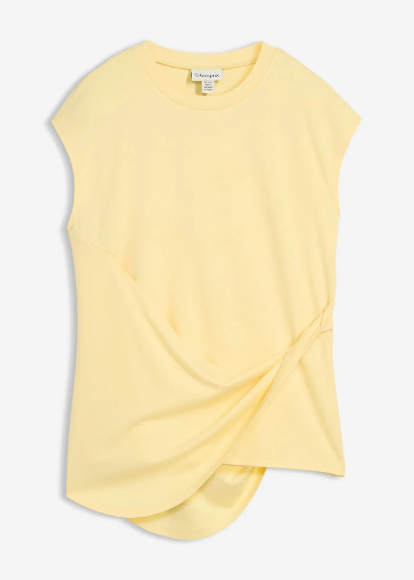 Best Camiseta de mezcla de viscosa con dobladillo asimétrico Mujer Esenciales|Camisetas
