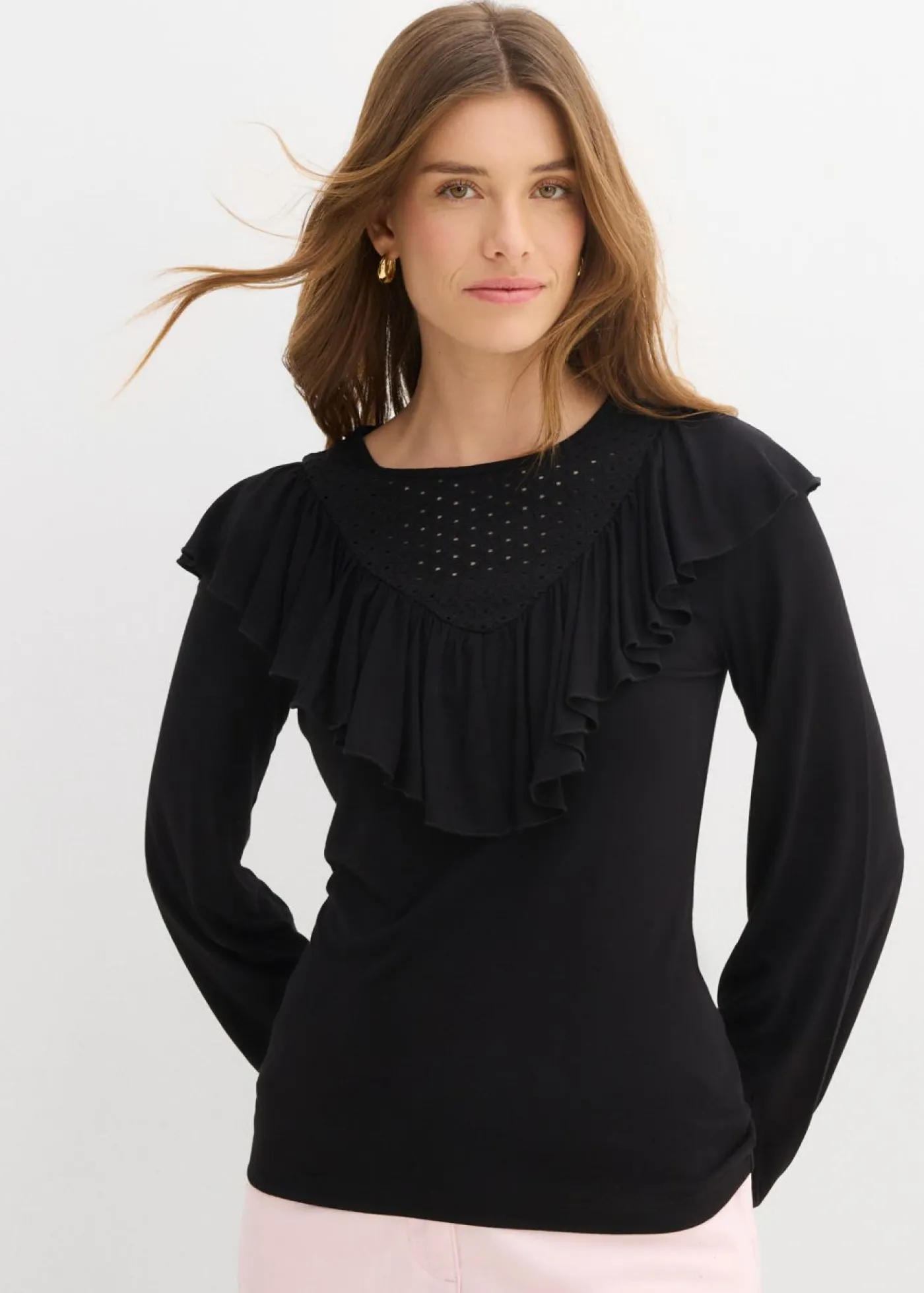 Camiseta de mezcla de viscosa Mujer Camisetas|Novedades