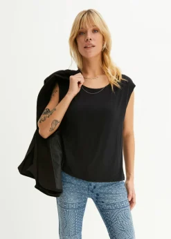 Camiseta de mezcla de viscosa Mujer Camisetas|Novedades