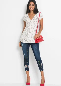 Discount Camiseta de mezcla de viscosa Mujer Camisetas|Novedades
