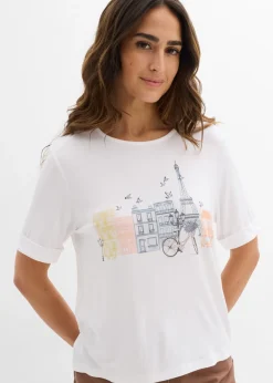 Online Camiseta de mezcla de viscosa Mujer Camisetas