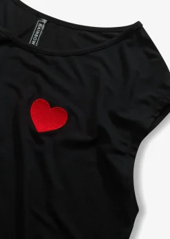 Sale Camiseta de mezcla de viscosa fluida con dobladillo asimétrico Mujer Camisetas