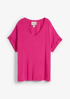 Sale Camiseta de mezcla de viscosa fluida Mujer Camisetas