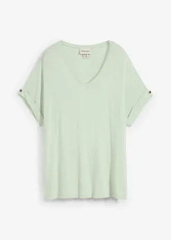 Sale Camiseta de mezcla de viscosa fluida Mujer Camisetas