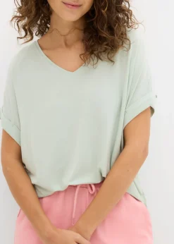 Sale Camiseta de mezcla de viscosa fluida Mujer Camisetas
