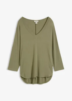 Online Camiseta de mezcla de viscosa fluida Mujer Camisetas|Novedades