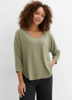 Online Camiseta de mezcla de viscosa fluida Mujer Camisetas|Novedades