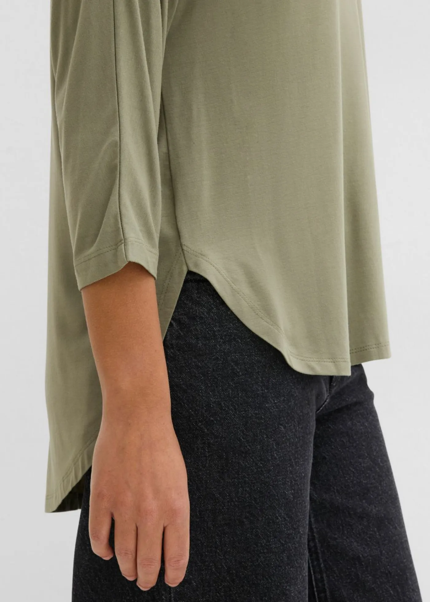 Online Camiseta de mezcla de viscosa fluida Mujer Camisetas|Novedades