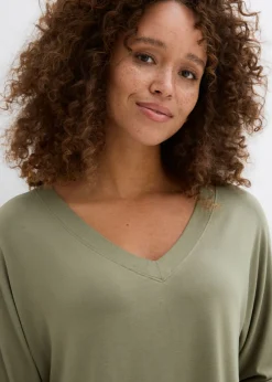 Online Camiseta de mezcla de viscosa fluida Mujer Camisetas|Novedades
