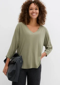 Online Camiseta de mezcla de viscosa fluida Mujer Camisetas|Novedades