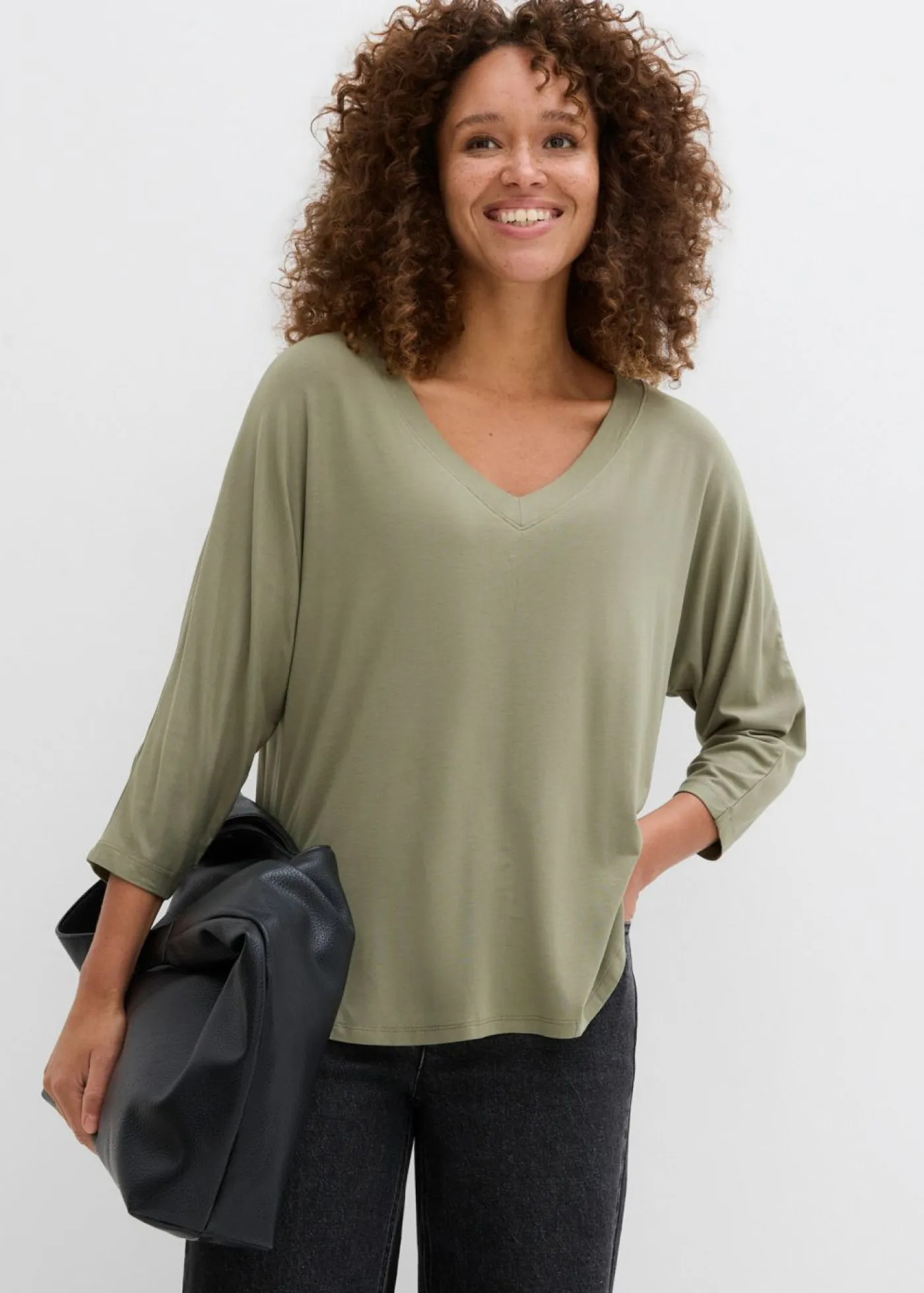 Online Camiseta de mezcla de viscosa fluida Mujer Camisetas|Novedades