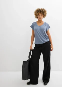 Camiseta de mezcla de viscosa Mujer Camisetas|Novedades