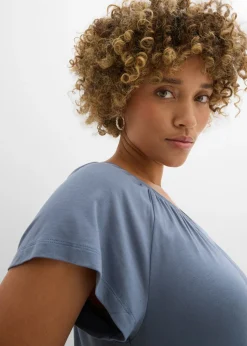 Camiseta de mezcla de viscosa Mujer Camisetas|Novedades