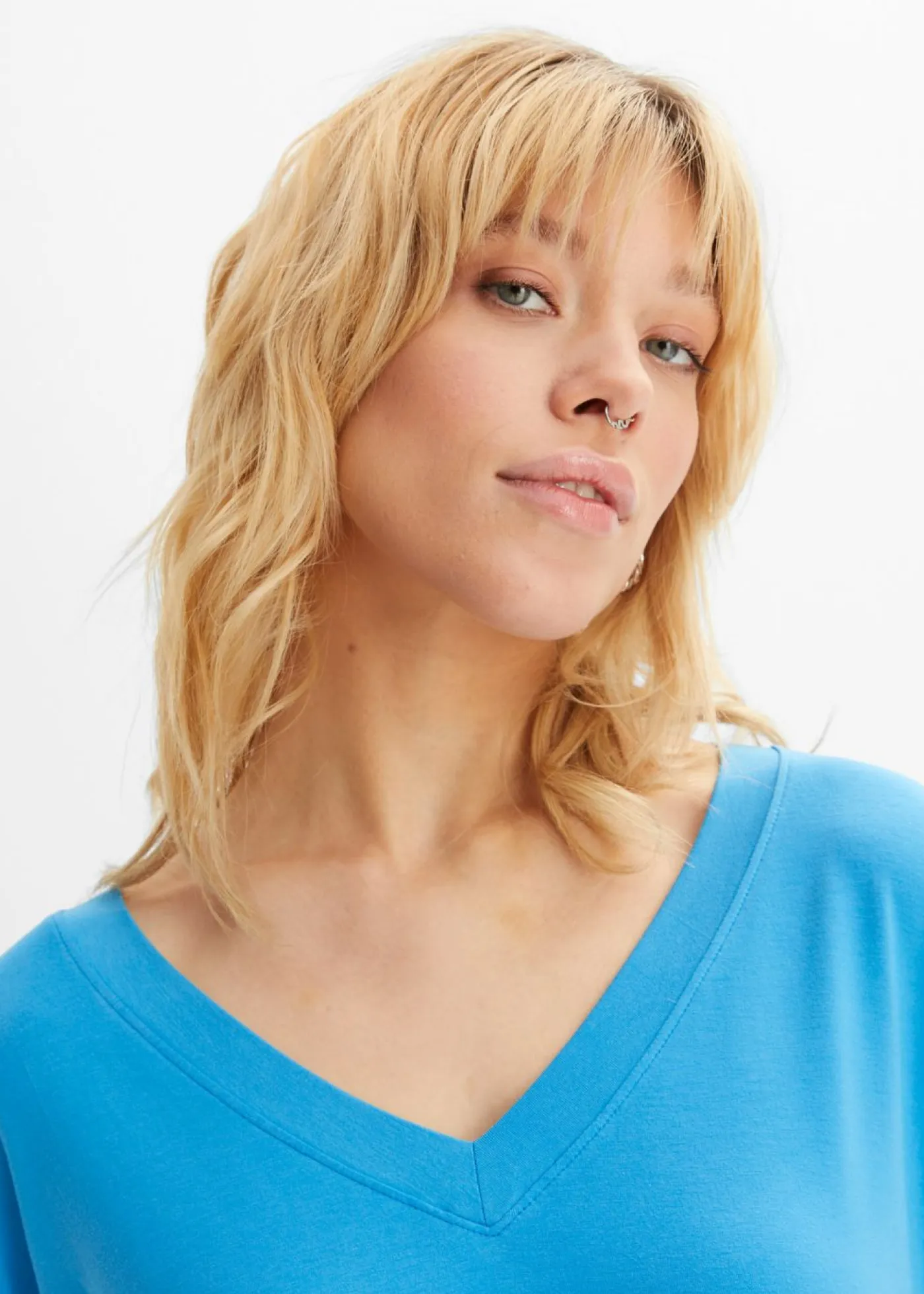Clearance Camiseta de mezcla de viscosa fluida Mujer Camisetas|Novedades
