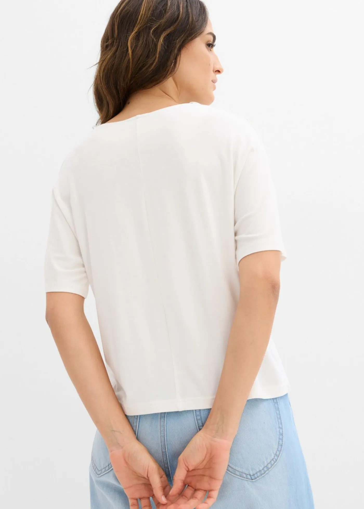 Online Camiseta de mezcla de viscosa Mujer Camisetas