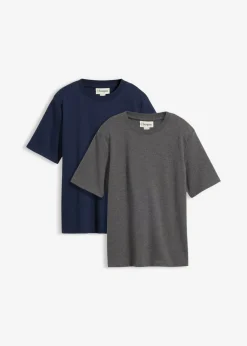 Best Camiseta de punto grueso de algodón orgánico puro (2 unidades) Mujer Básicos|Camisetas