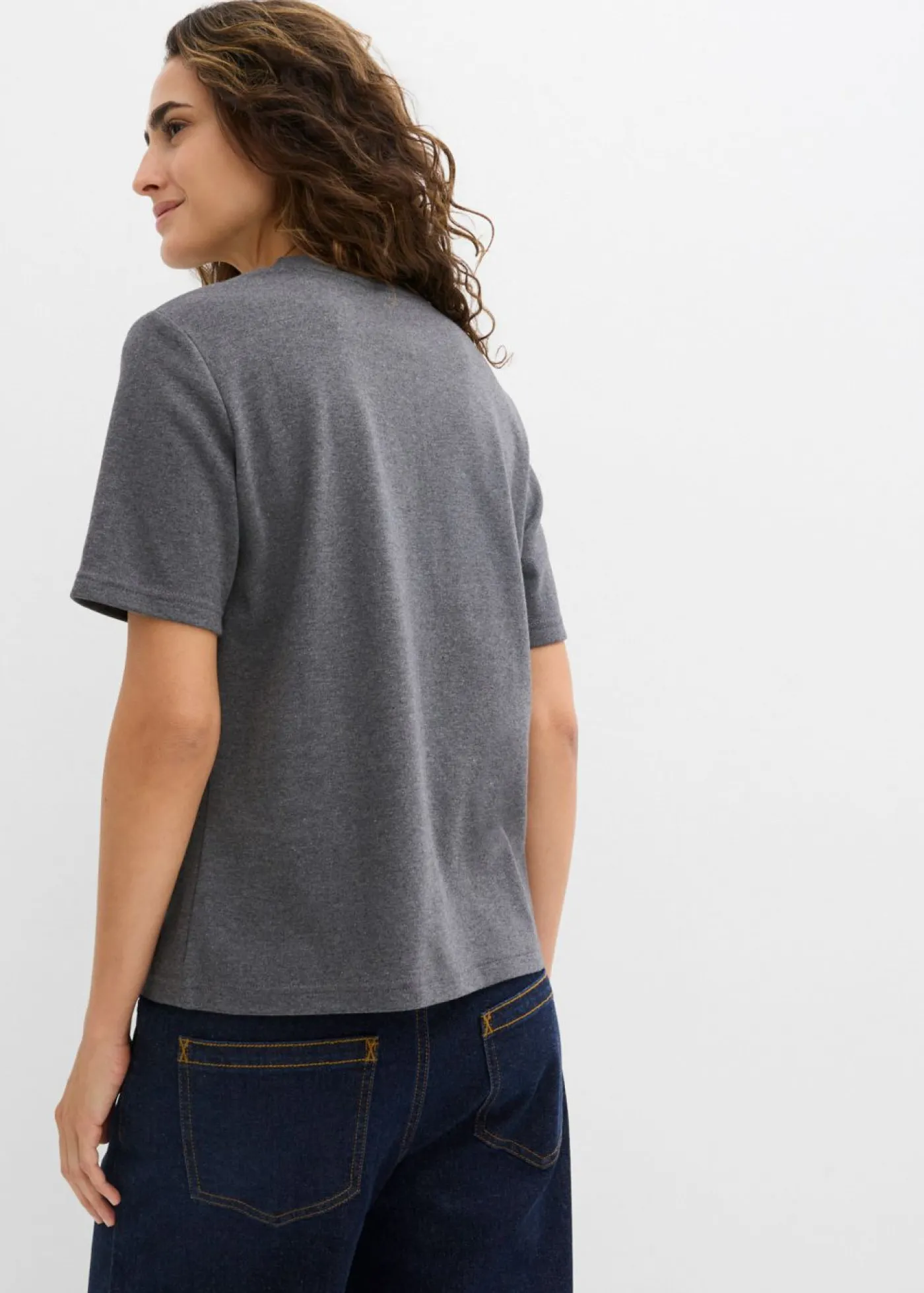 Best Camiseta de punto grueso de algodón orgánico puro (2 unidades) Mujer Básicos|Camisetas