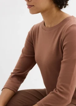 Camiseta de punto grueso con algodón orgánico (3 unidades) Mujer Básicos|Camisetas