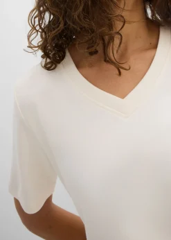 Hot Camiseta de punto grueso de algodón orgánico puro (2 unidades) Mujer Básicos|Camisetas