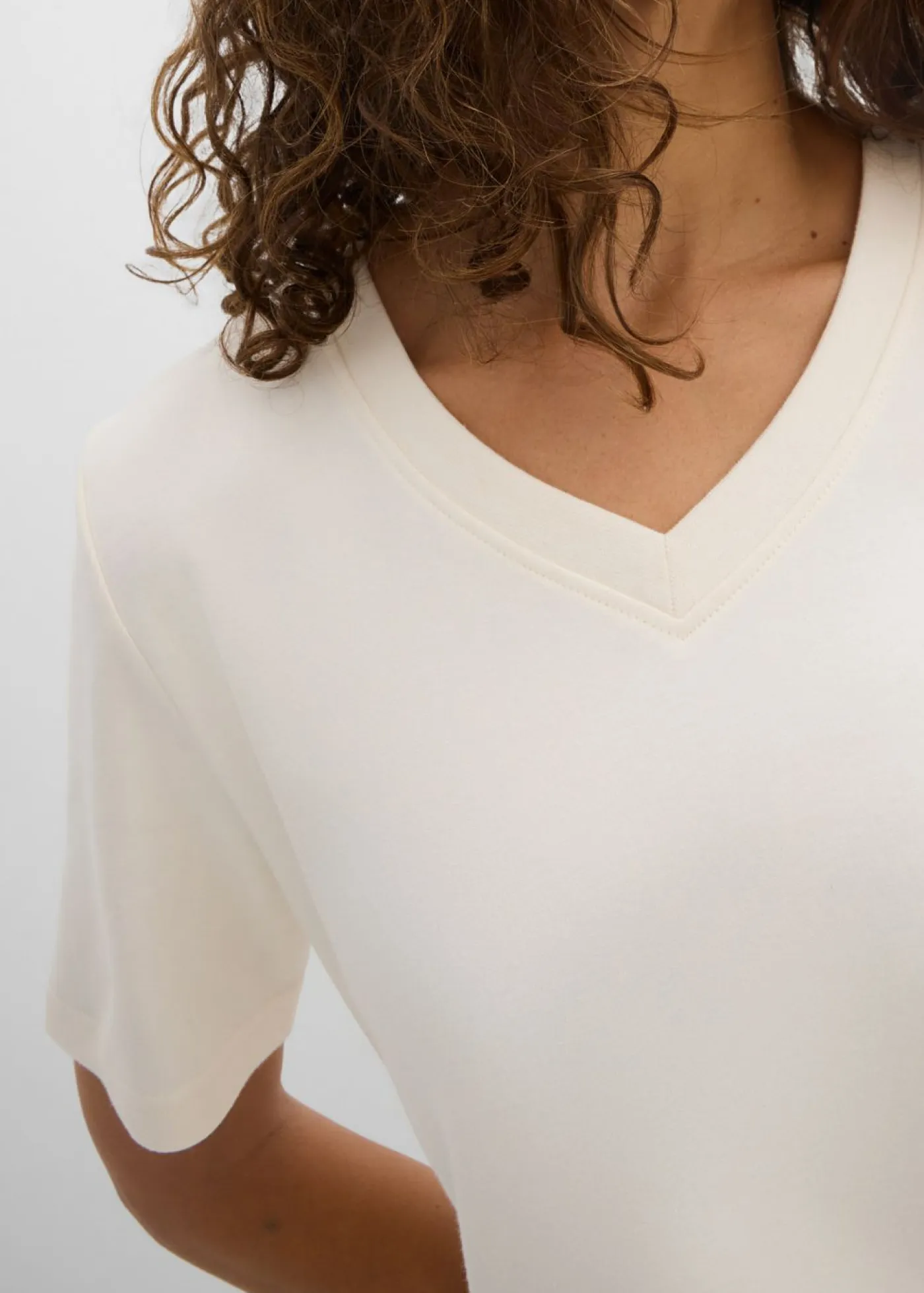 Hot Camiseta de punto grueso de algodón orgánico puro (2 unidades) Mujer Básicos|Camisetas