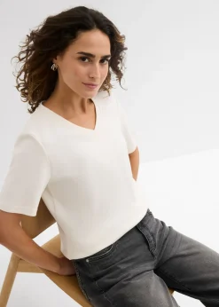 Hot Camiseta de punto grueso de algodón orgánico puro (2 unidades) Mujer Básicos|Camisetas