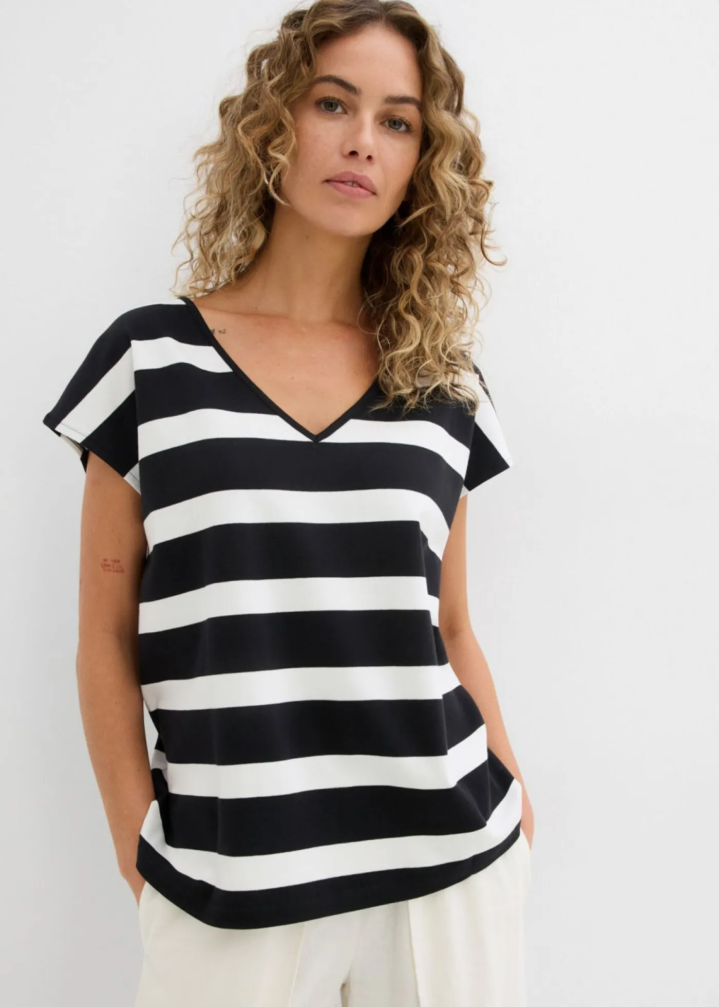 Clearance Camiseta de rayas Mujer Camisetas|Novedades