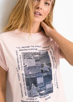 Sale Camiseta de suave mezcla de viscosa Mujer Camisetas