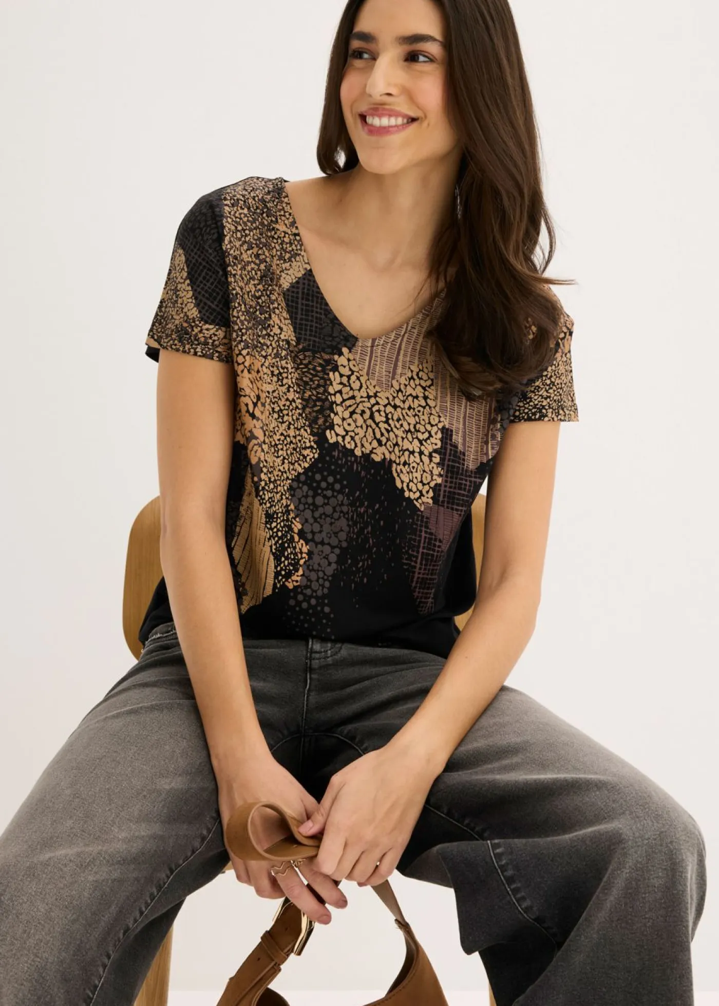 Outlet Camiseta de suave mezcla de viscosa Mujer Camisetas