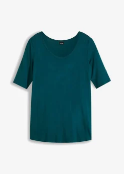 Online Camiseta de suave mezcla de viscosa Mujer Básicos|Camisetas