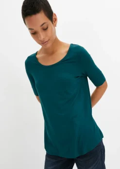 Online Camiseta de suave mezcla de viscosa Mujer Básicos|Camisetas