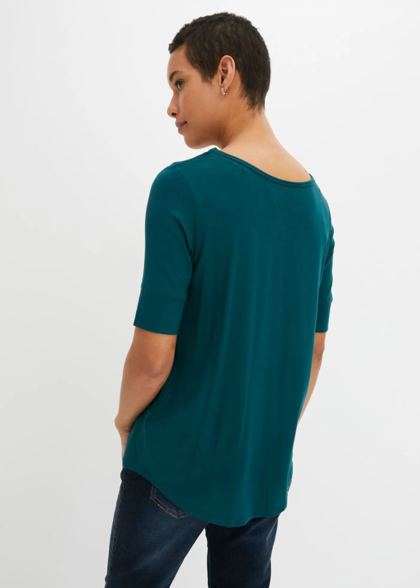 Online Camiseta de suave mezcla de viscosa Mujer Básicos|Camisetas