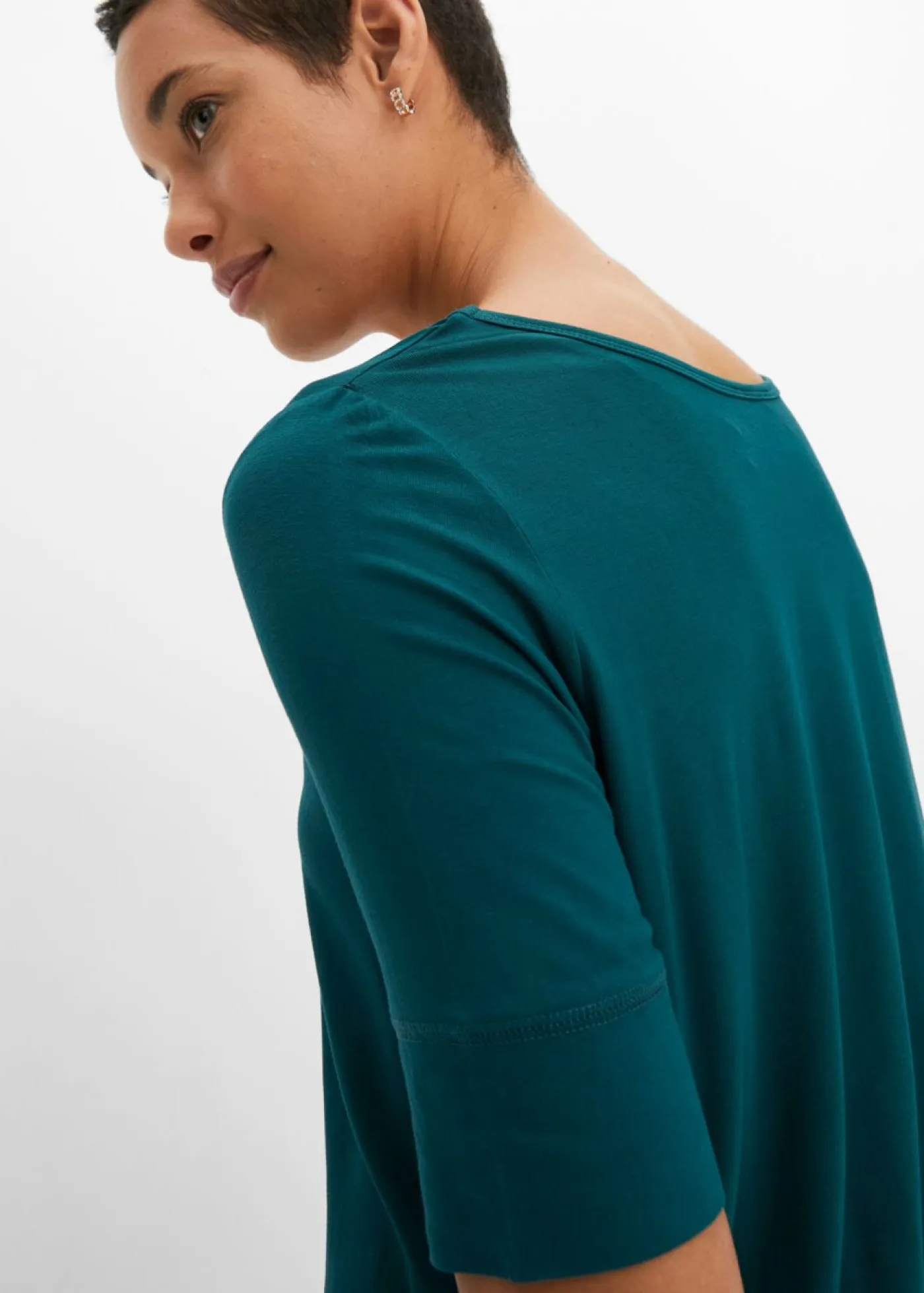 Online Camiseta de suave mezcla de viscosa Mujer Básicos|Camisetas