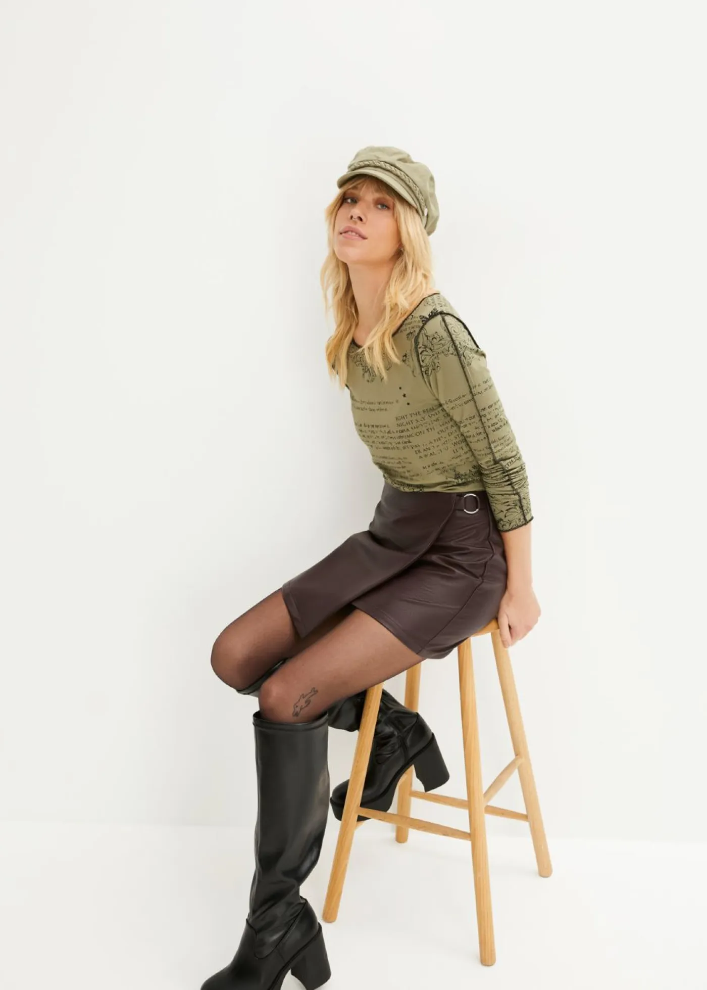 Sale Camiseta de suave viscosa con manga larga Mujer Camisetas