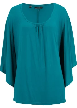 Hot Camiseta de viscosa con mangas de murciélago Mujer Camisetas