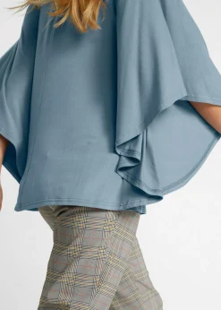 Hot Camiseta de viscosa con mangas de murciélago Mujer Camisetas