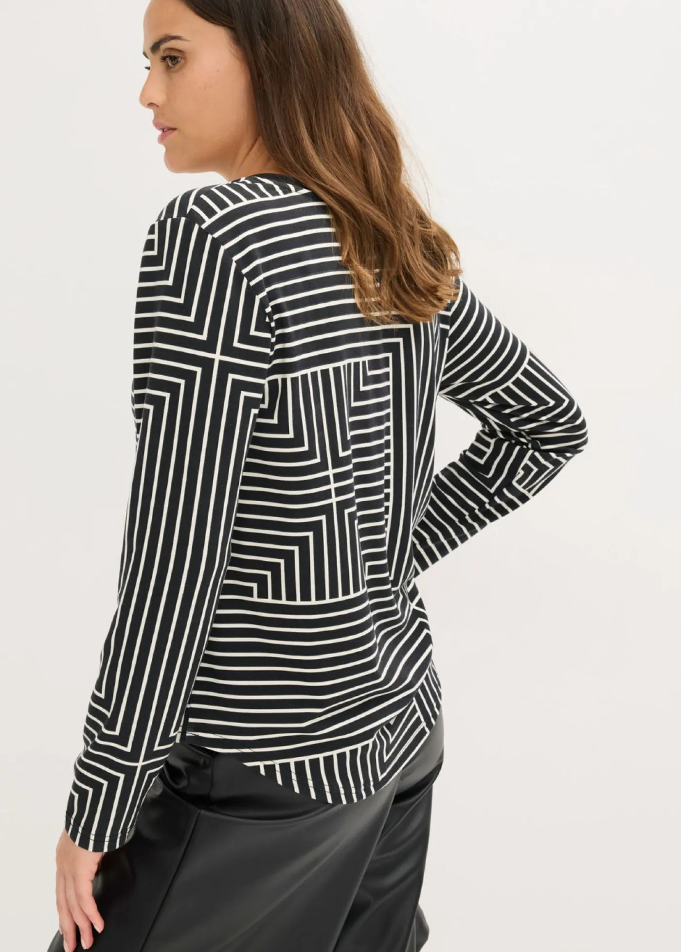 Discount Camiseta de viscosa de manga larga Mujer Camisetas