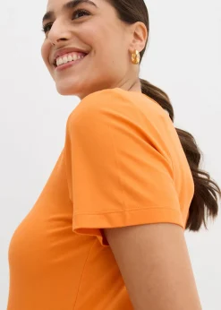 New Camiseta de viscosa fluida Mujer Básicos|Camisetas