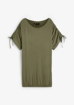 New Camiseta de viscosa fluida Mujer Camisetas
