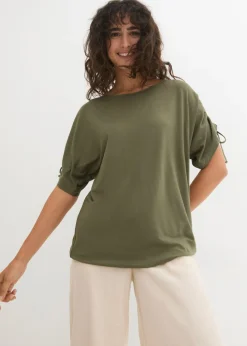 New Camiseta de viscosa fluida Mujer Camisetas