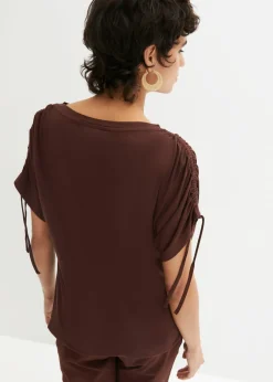 New Camiseta de viscosa fluida Mujer Camisetas