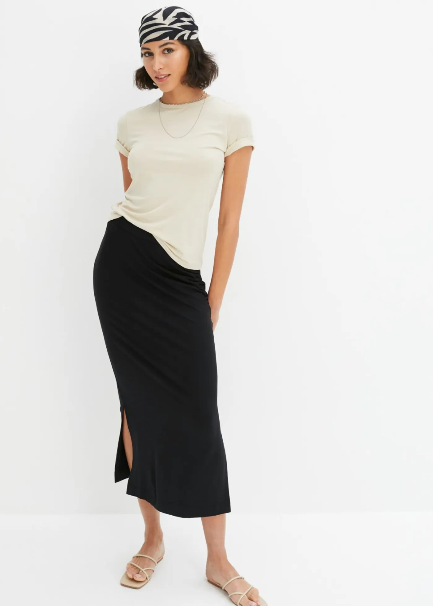 Clearance Camiseta de viscosa fluida Mujer Básicos|Camisetas